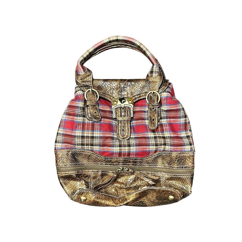 JN'S Plaid Flap Bag - New With Tags - Tartan Shoulder - Picture 2 of 9